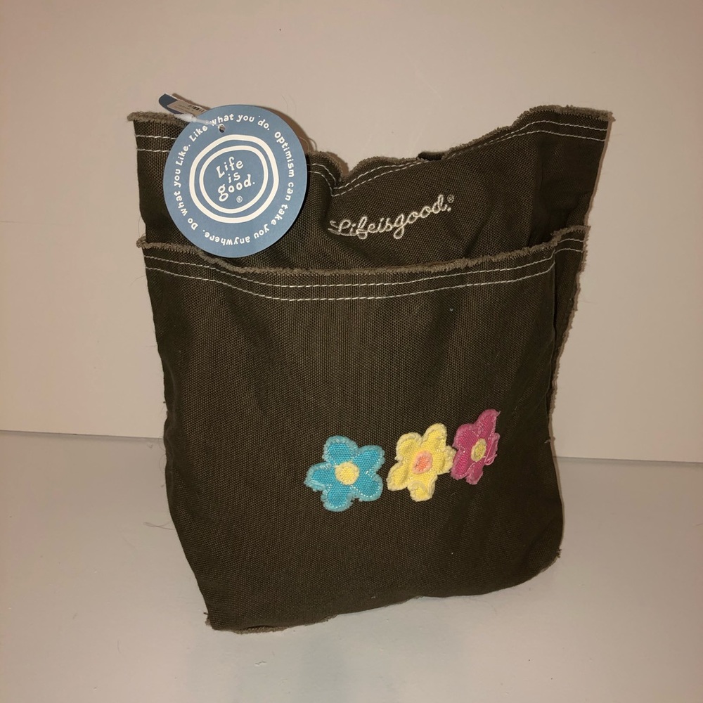 Life Is Good rustic canvas purse.